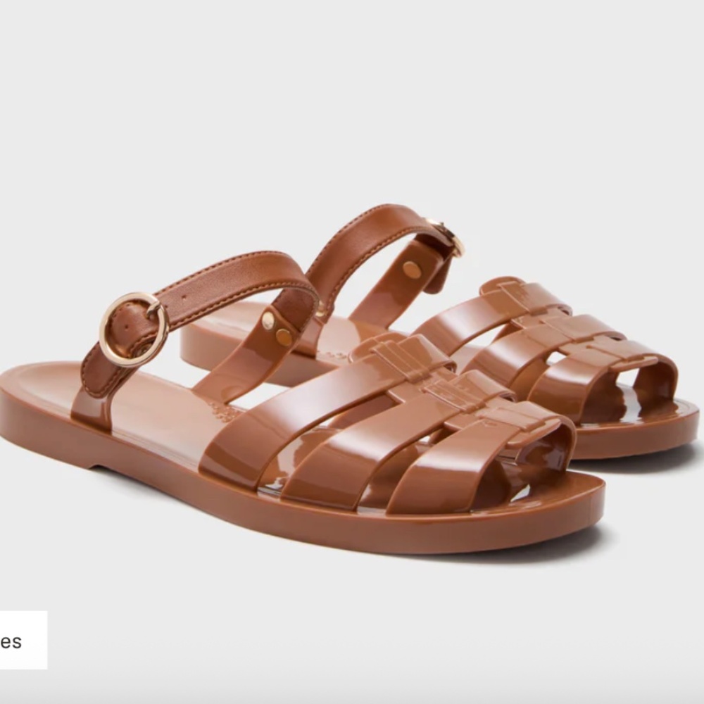 NWOT Tuckernuck Cognac Riley Jelly Sandals